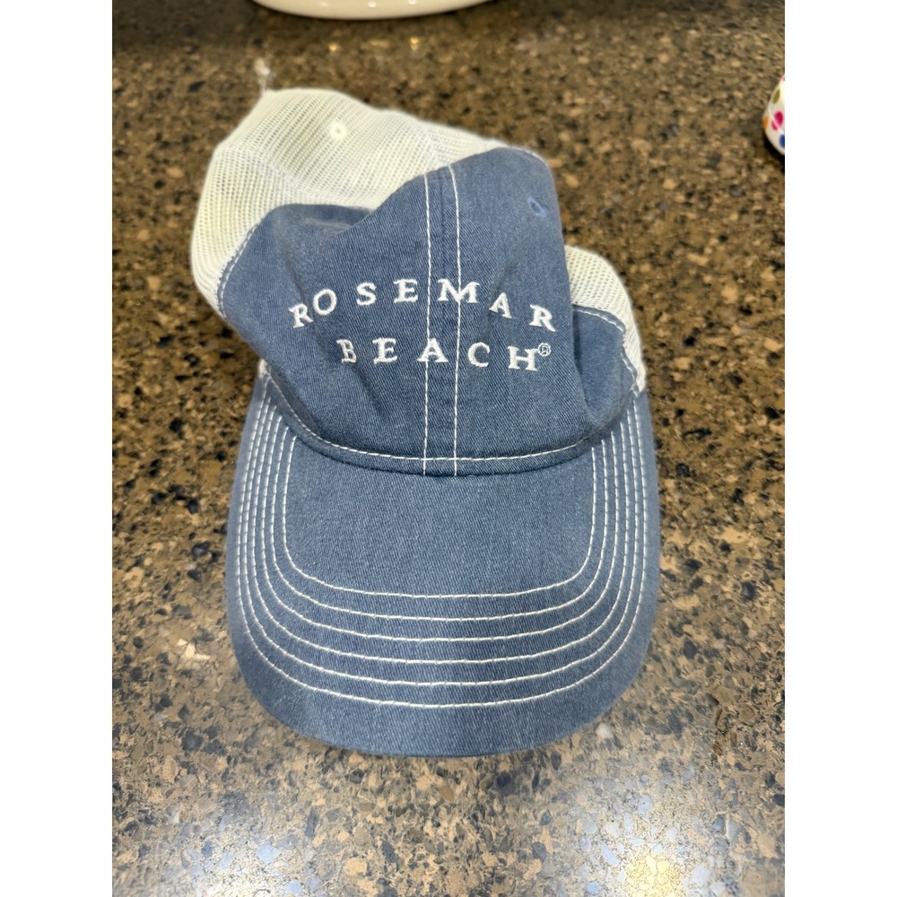 Ahead‎ Rosemar Beach Trucker Hat Established 1995 Blue Mesh Back Cap